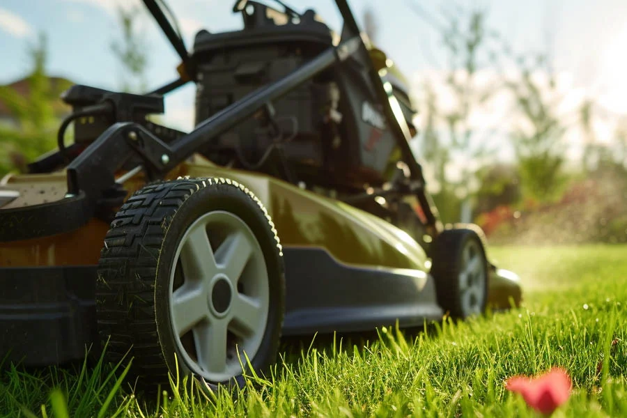 battery powered small lawn mower